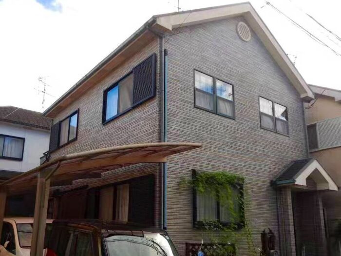 木津川市　高耐侯塗料で外壁と屋根とベランダ防水を行いました。