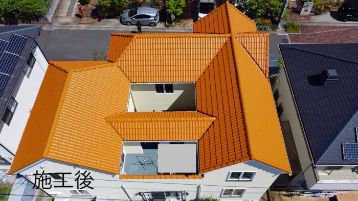 京田辺市　高耐侯塗料で外壁と屋根の塗装工事